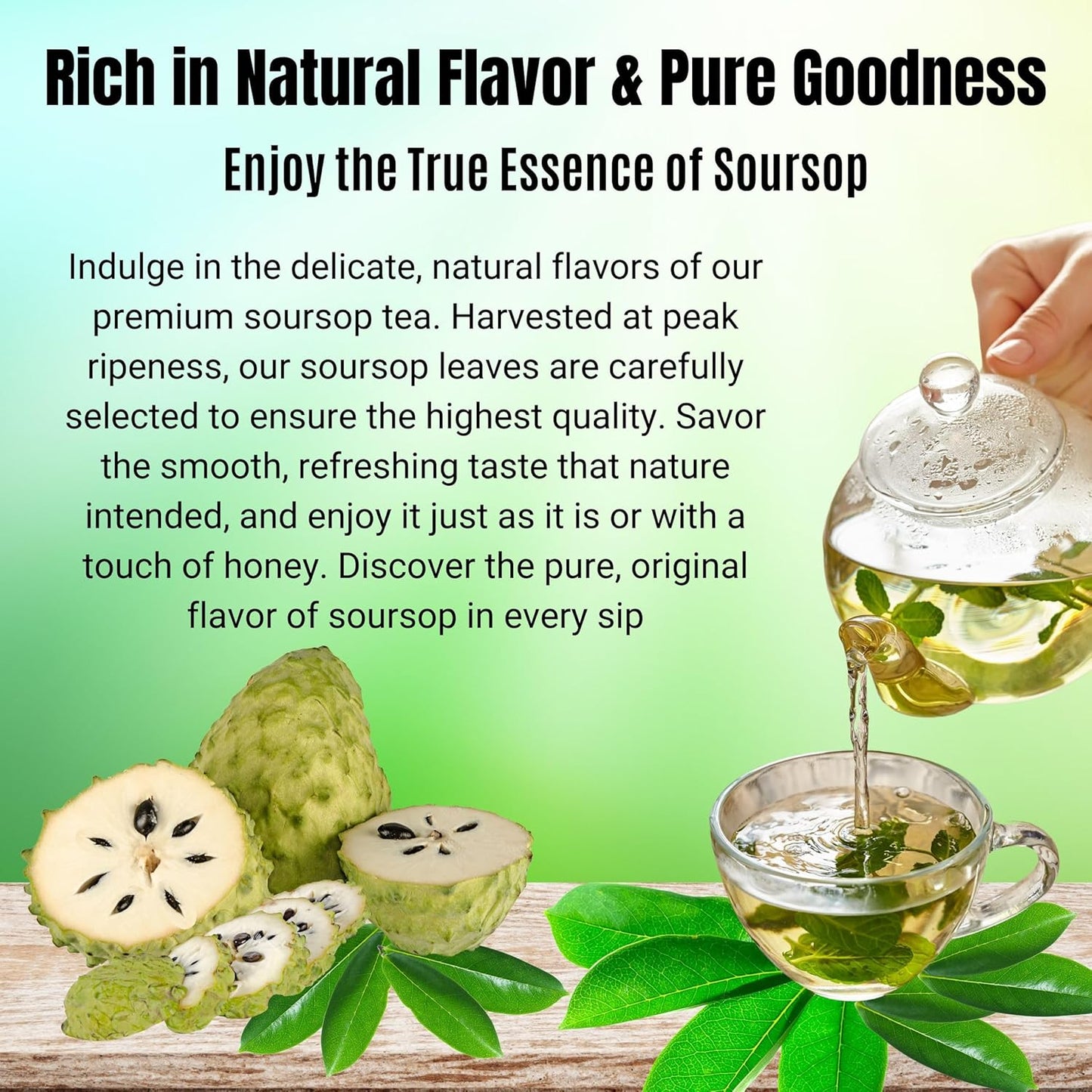 Nutrigins - Premium Soursop Leaves - 150 Leaves - Dried Soursop Tea Leaves - 100% Natural Wild Crafted Graviola Leaves - Hojas de Guanabana Vacuum Sealed For Freshness (150 Count Leaves)